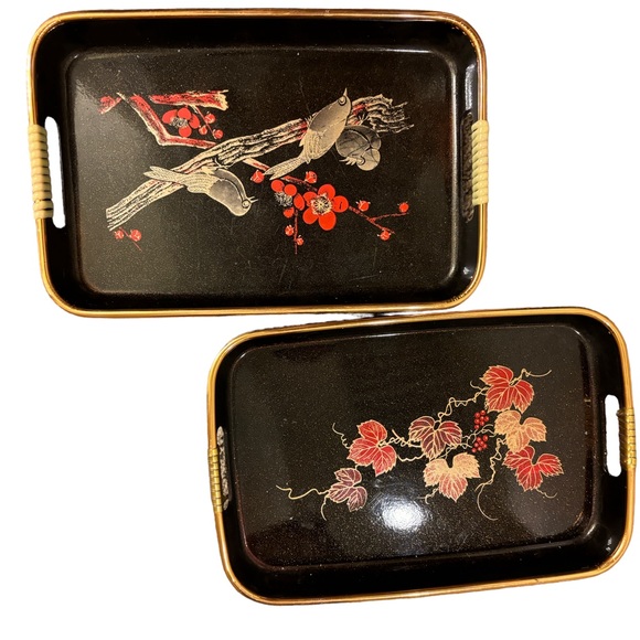 MCM Mid Century Serving Bar Trays VIntage Decor Mid Century Modern Japan - Picture 4 of 4